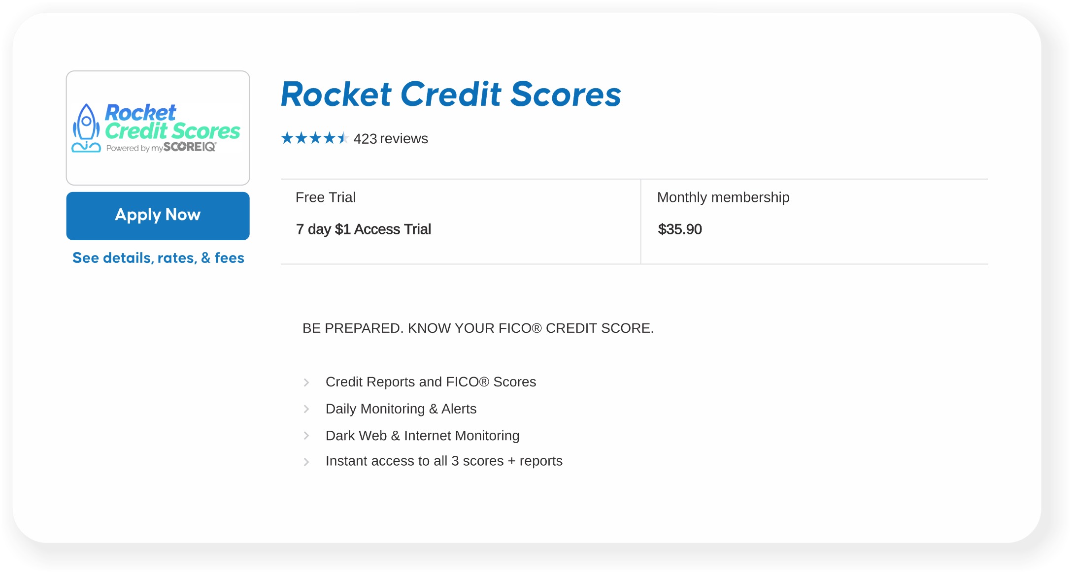 Rocket Credit Scores Legit